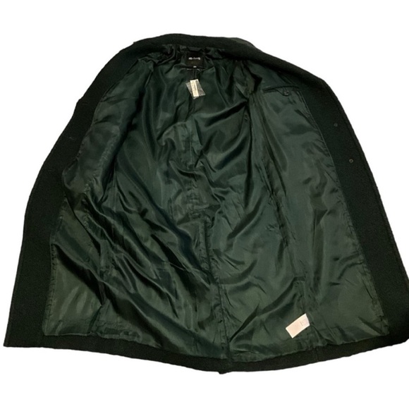 Madewell The Alonzo Coat in Bouclé NN385 Size XXS Green Italian Wool Long Coat - Picture 3 of 16